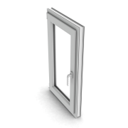 Draai-kiepraam wit, 1 vleugel, 1000x1500mm