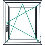 Draai-kiepraam wit 700x800 Louis Fenêtre