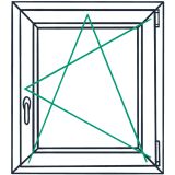 Draai-kiepraam wit 700x800 Louis Fenêtre