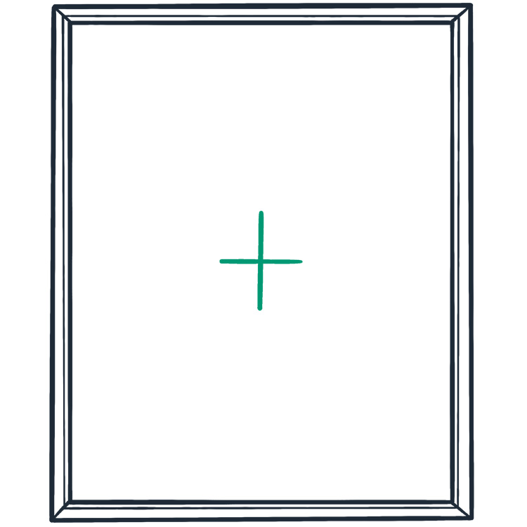 Vast raam zwart mat, 1700x2100mm