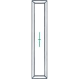 Vast raam wit 400x2100 Louis Fenêtre