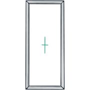 Vast raam zwart mat 900x2100 Louis Fenêtre