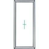 Vast raam zwart mat 900x2100 Louis Fenêtre